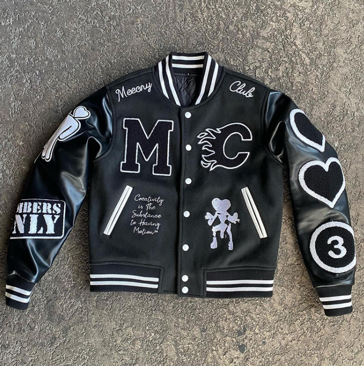 Custom Embroidered Patch Vintage Letterman Varsity Jacket Wholesale High Quality Pu Leather Sleeves Varsity Baseball Jacket