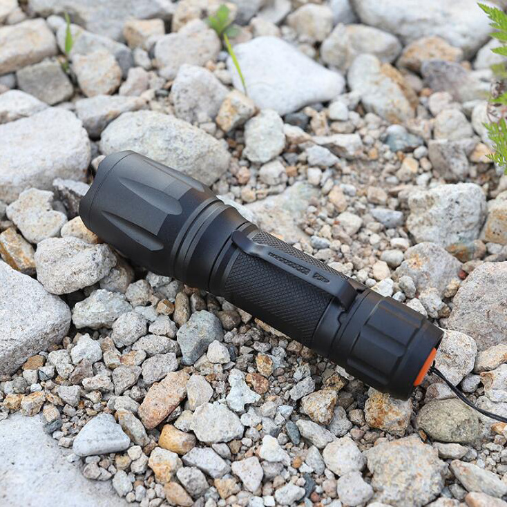 QXMOVING Powerful Handheld LED Emergency Light Rechargeable Mini Zoom Waterproof Tactical Flashlight 1000 lumens