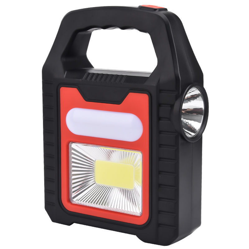 QXMOVING Portable Search Light USB Rechargeable Solar Powered LED Flame Lamp Flash Light Camping Tent Lantern