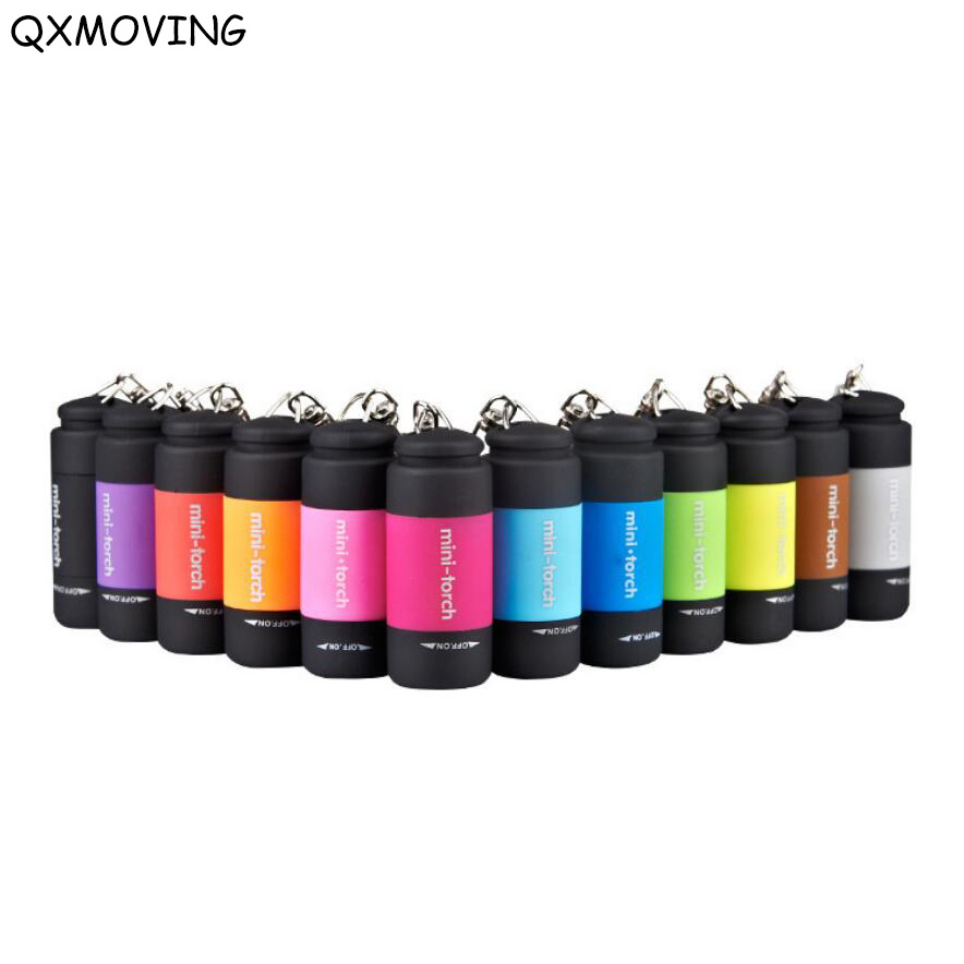 QXMOVING Torch Light Portable LED MINI USB Rechargeable Plastic Keychain Children Kids Flashlight