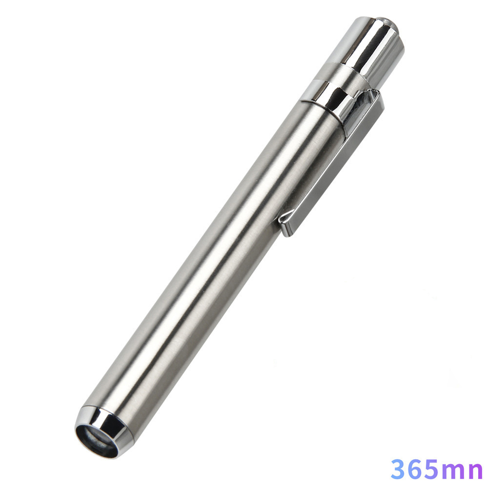 QXMOVING Stainless Steel Mini 3W Blacklight 365nm 395nm UV Led Flashlight