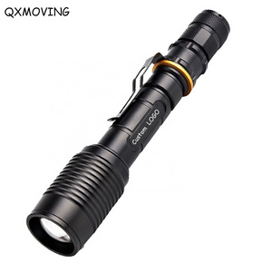 QXMOVING Fast Track Tactical Waterproof Rechargeable LED Super Long Distance Flashlight