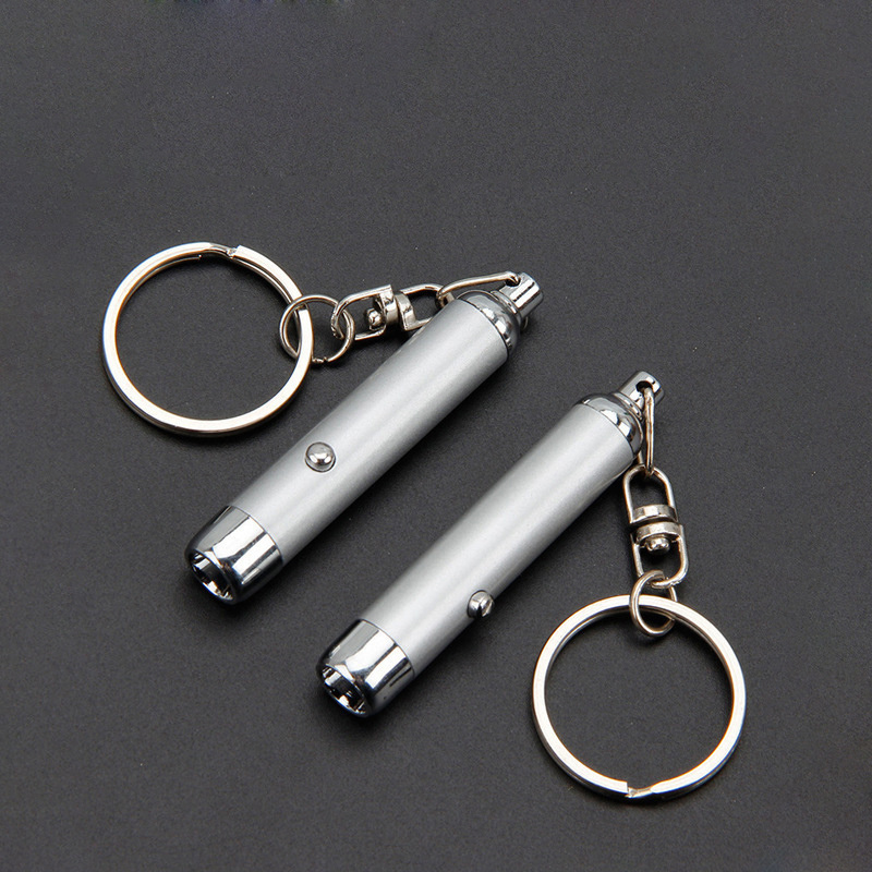 QXMOVING Cheap Mini Aluminum 395nm UV LED Keychain Light Key Ring Flashlight For Christmas Gift