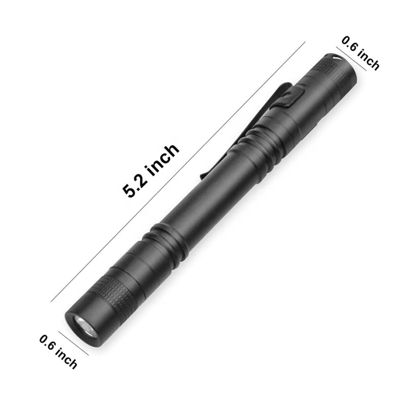 QXMOVING Mini Torch Light Aluminum Waterproof AAA Battery LED Flashlight Medical PenLight Pocket