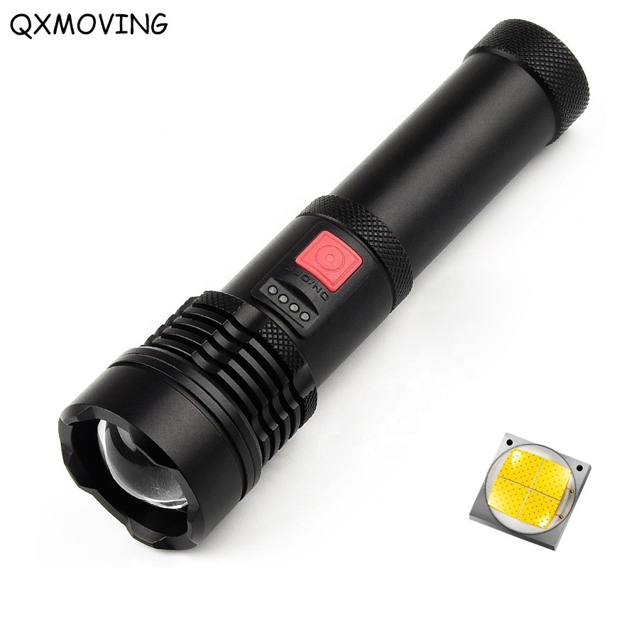 QXMOVING High Lumens Rechargeable Zoom Multifunction Emergency Bright Tactical Flashlight Waterproof For Hunting Hik