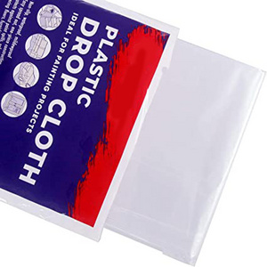 LDPE Drop Sheet Plastic Dust Cover For Painting HDPE Drop Cloth 9 ft x 12 ft