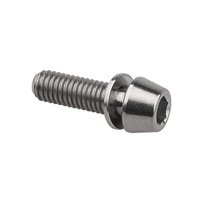 High quality Titanium M5x16mm Bicycle Stem Parts Titanium Ti Allen Hex Tapered Head Bolt with Washer Screw titanium bolt