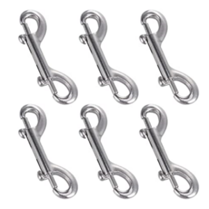 Stainless Steel Double End Heavy Duty Trigger Snaps for Water Bucket/Dog Leash/Pet Hammock and More,Double Ended Bolt Snap Hooks