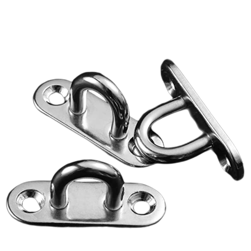 High quality Stainless Steel Oblong Pad Eye Plate Staple Ring Hook Loop U-shaped Design heavy duty swing hanger ceiling hooks