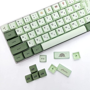 Matcha keycaps PBT 124 Keys XDA Profile Dye Sublimation ANSI Layout Set Japanese keycaps for Gateron Kailh Cherry MX Switches