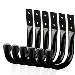 Heavy Duty Garage Hooks for Hanging Large Garage Storage Hooks for Extension Cord Tool Cable Black Wall Mount J Utility Hooks