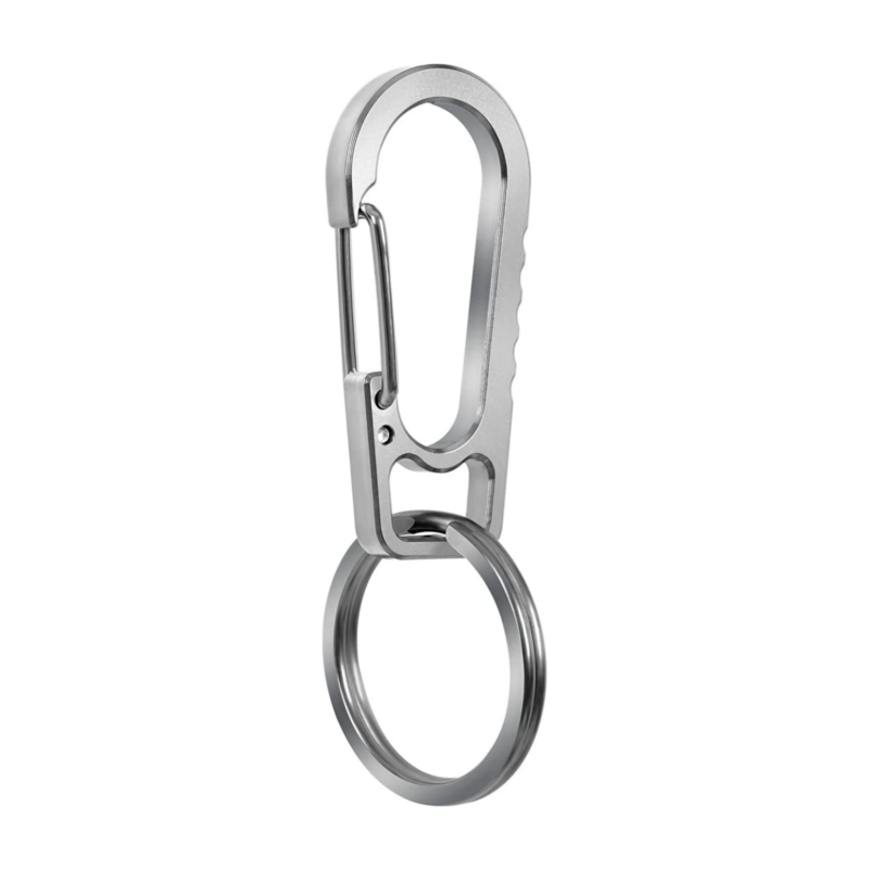 Factory High Quality Titanium Heavy Duty Carabiner Keychain Quick Release Hooks with Titanium Key Ring Set for Men Women