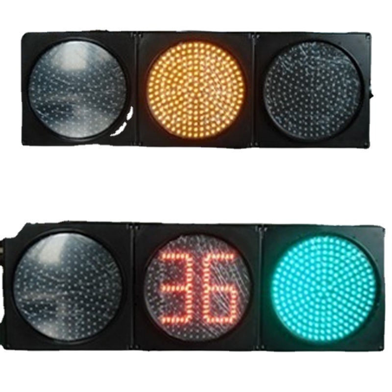 10 Years Factory red green countdown timer 600*800 led road safety traffic signal light