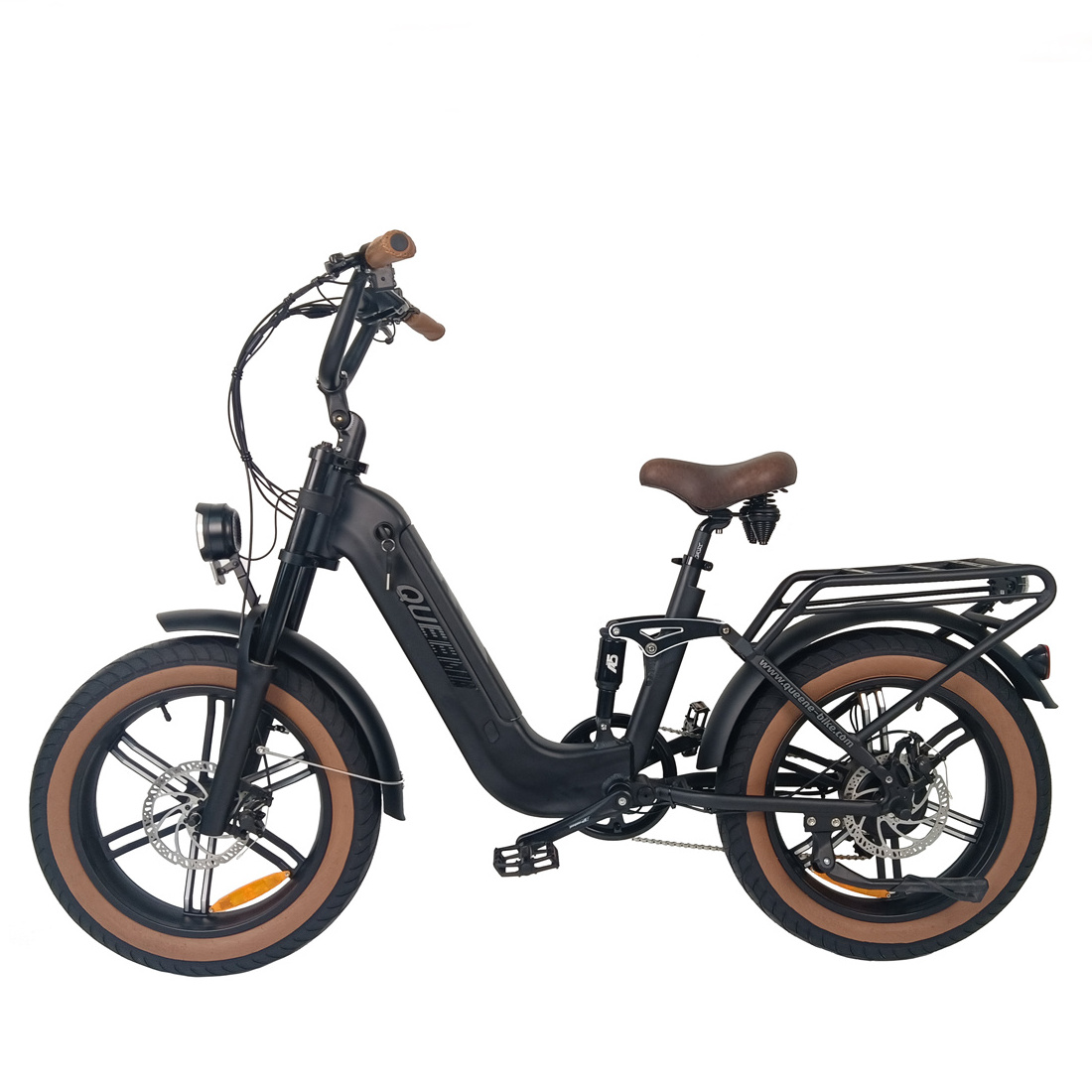 QUEENE/EU US Warehouse 20-Inch Fat Tire Electric Bike 48V Aluminum Frame 250W/500W/750W Motor 15AH Battery Competitive Price