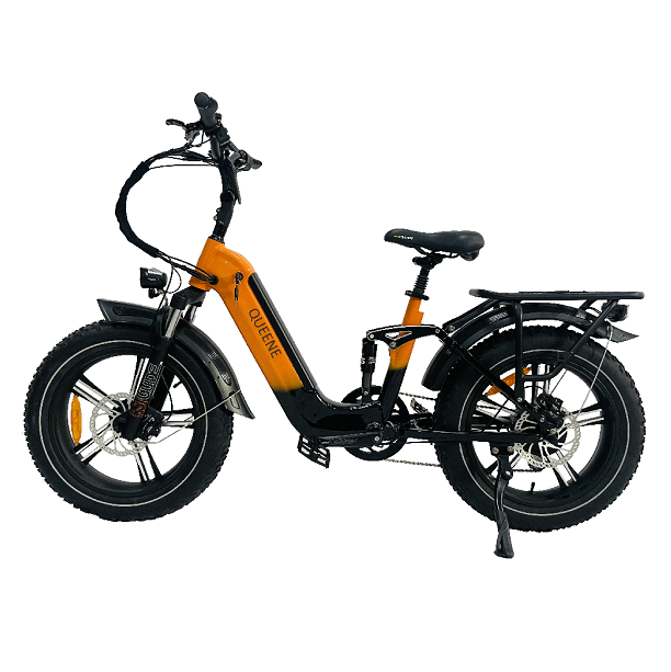 QUEENE/Step through Electric Bicycle 20 Inch Fat Tire 750w/500w 48v Ebike Hidden Battery 1000w/250w Motor Power 60km Range