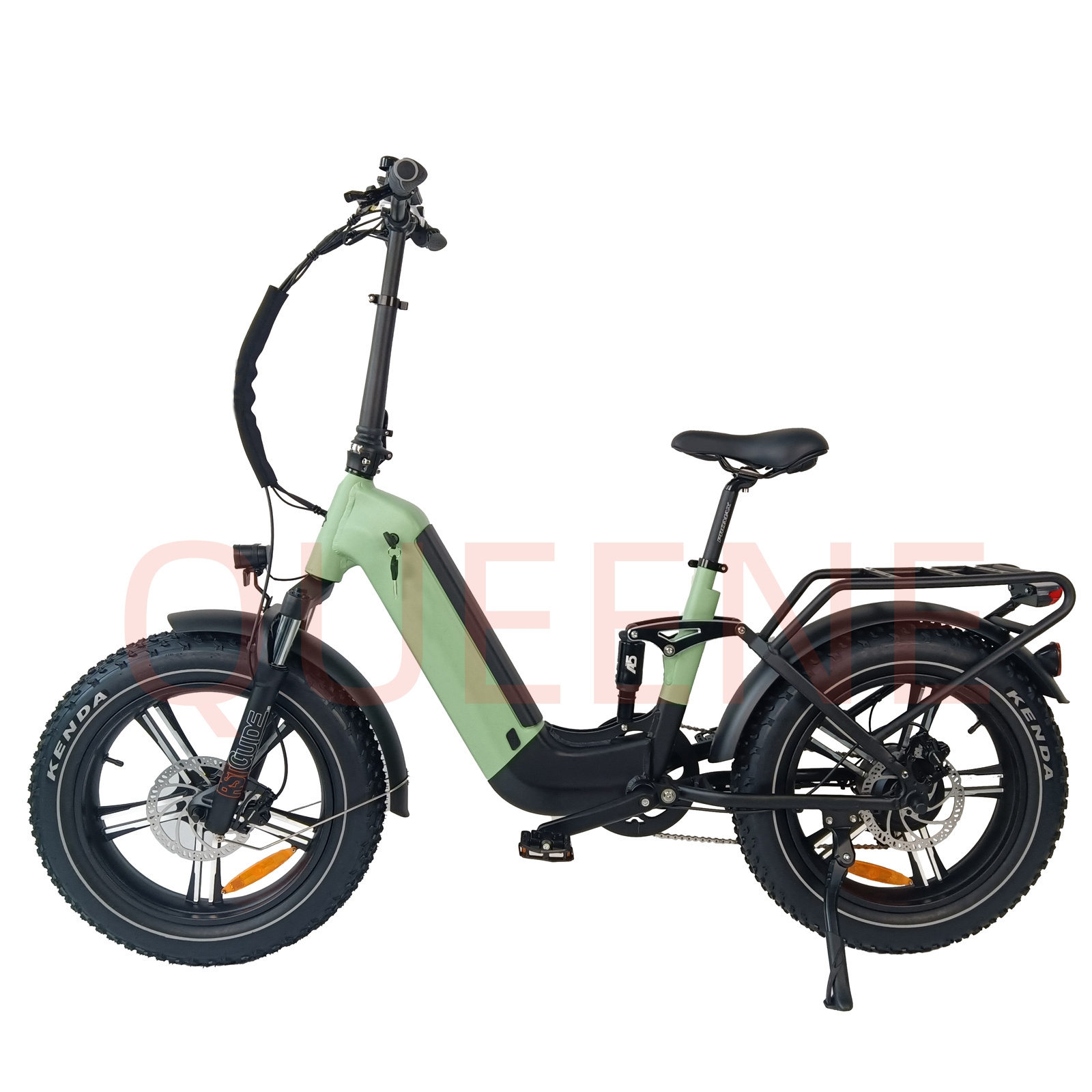 QUEENE/Step through Electric Bicycle 20 Inch Fat Tire 750w/500w 48v Ebike Hidden Battery 1000w/250w Motor Power 60km Range