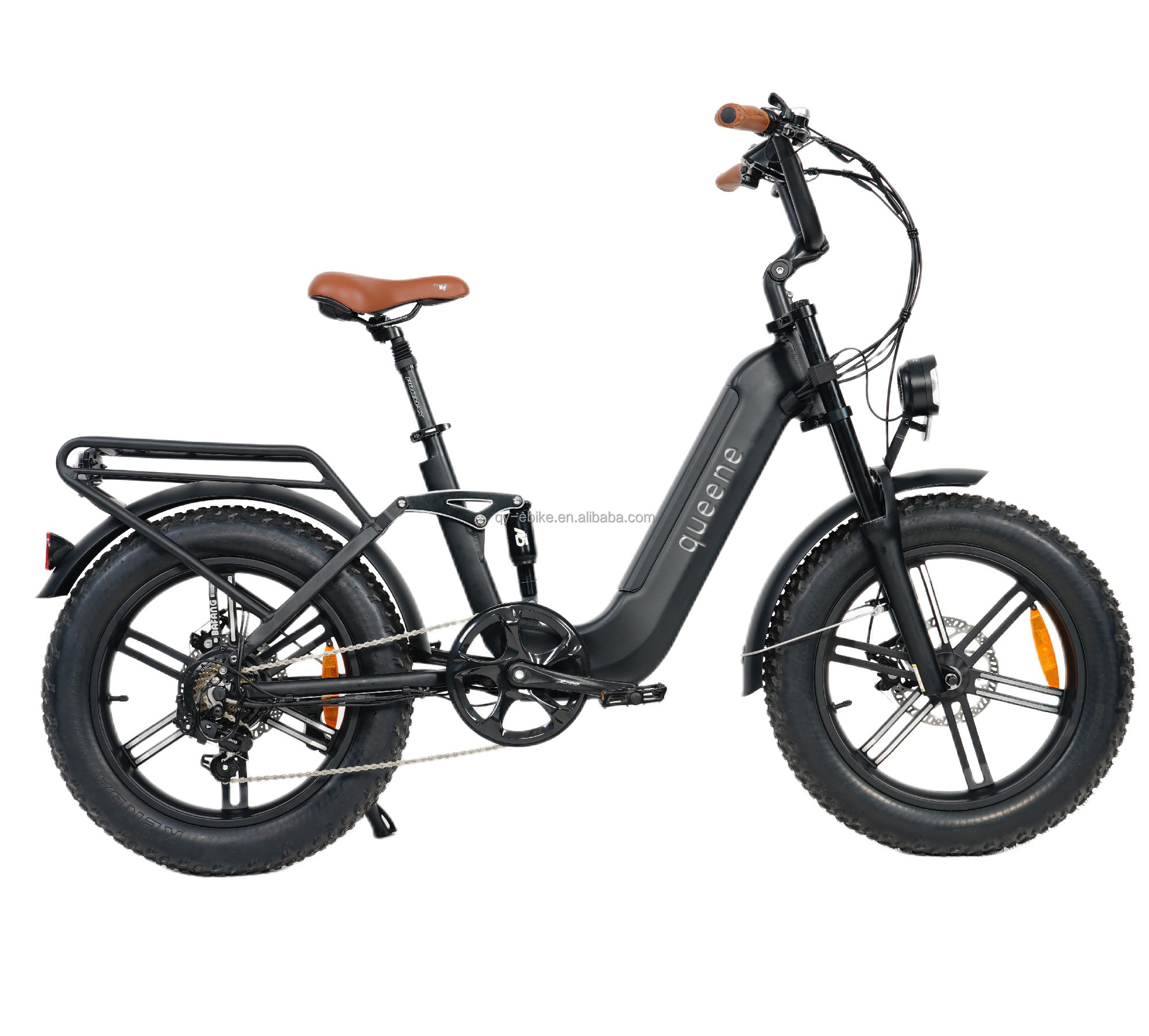 QUEENE/Popular model 750/1000w suspension ebike 20 inch fat tire electric bike