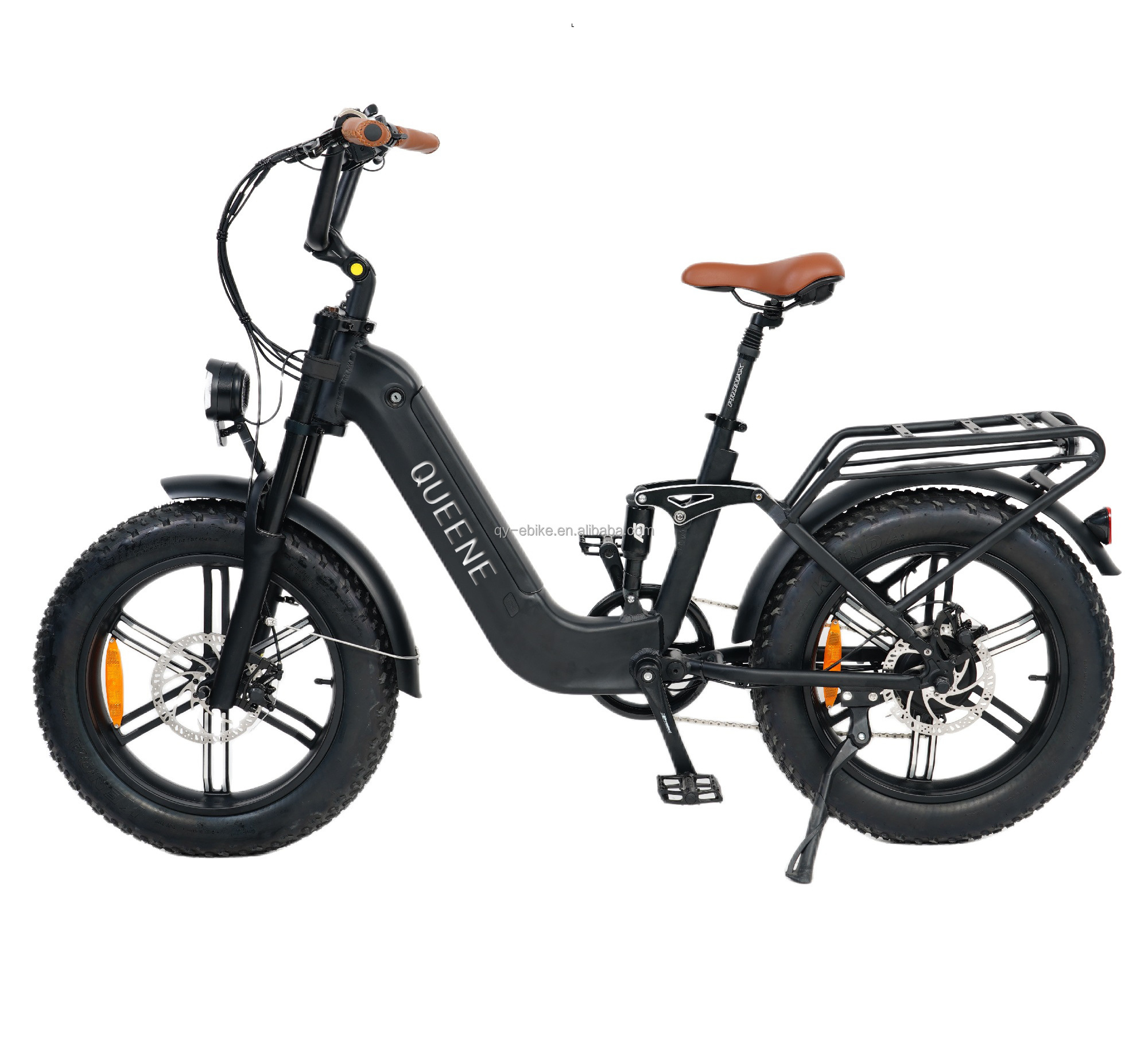 QUEENE/Popular model 750/1000w suspension ebike 20 inch fat tire electric bike