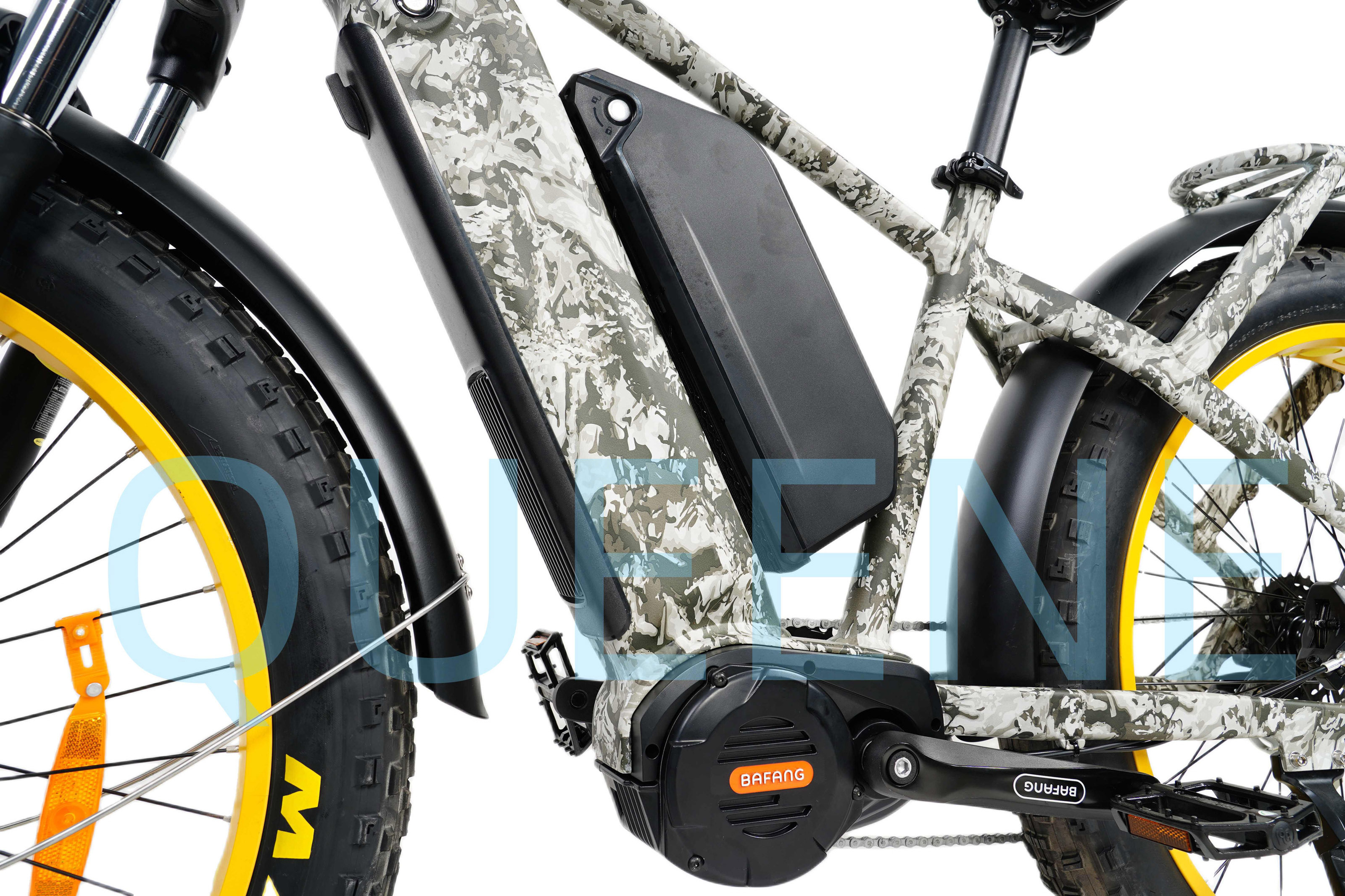 QUEENE/25-50km/h Fat tire Electric Mountain Bike 48v 1000w electric bike 26 inch ebike  hunting E-Bike For Adults