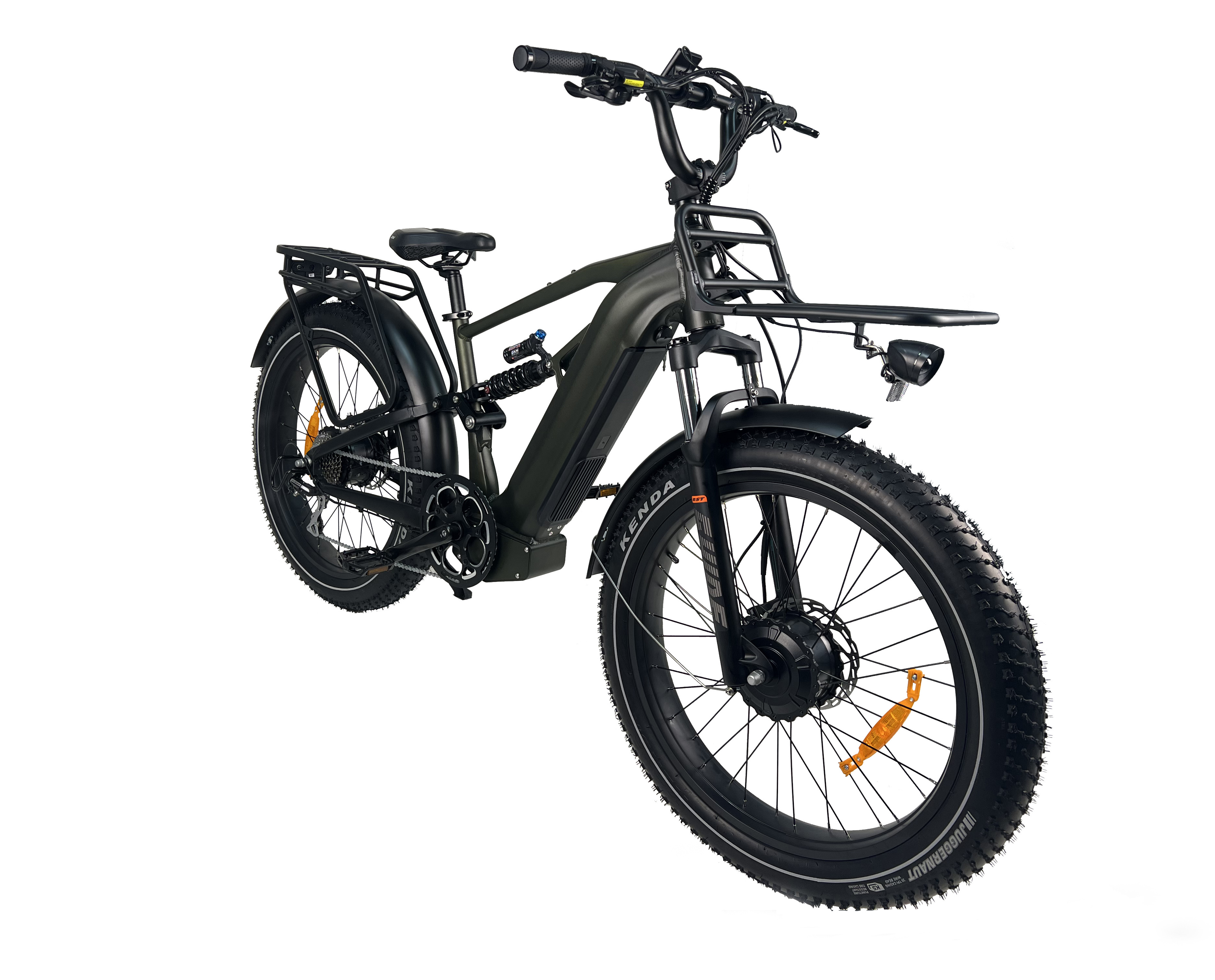 QUEENE/2024 NEW 48V 52V 750W 1000W 1500W full suspension ebike 26 inch double motor fat mountain Electric Bike electric adult