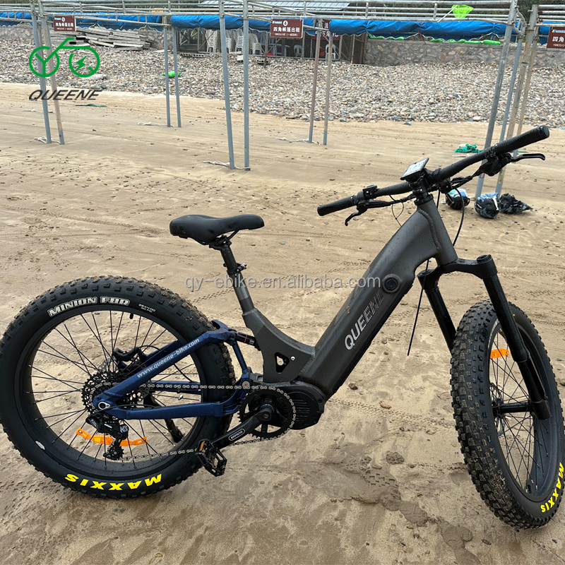 QUEENE Bafang Ultra 750W-1000W Electric Fat Tire Mountain Bike Aluminum Alloy Frame with Central Motor Integrated Battery