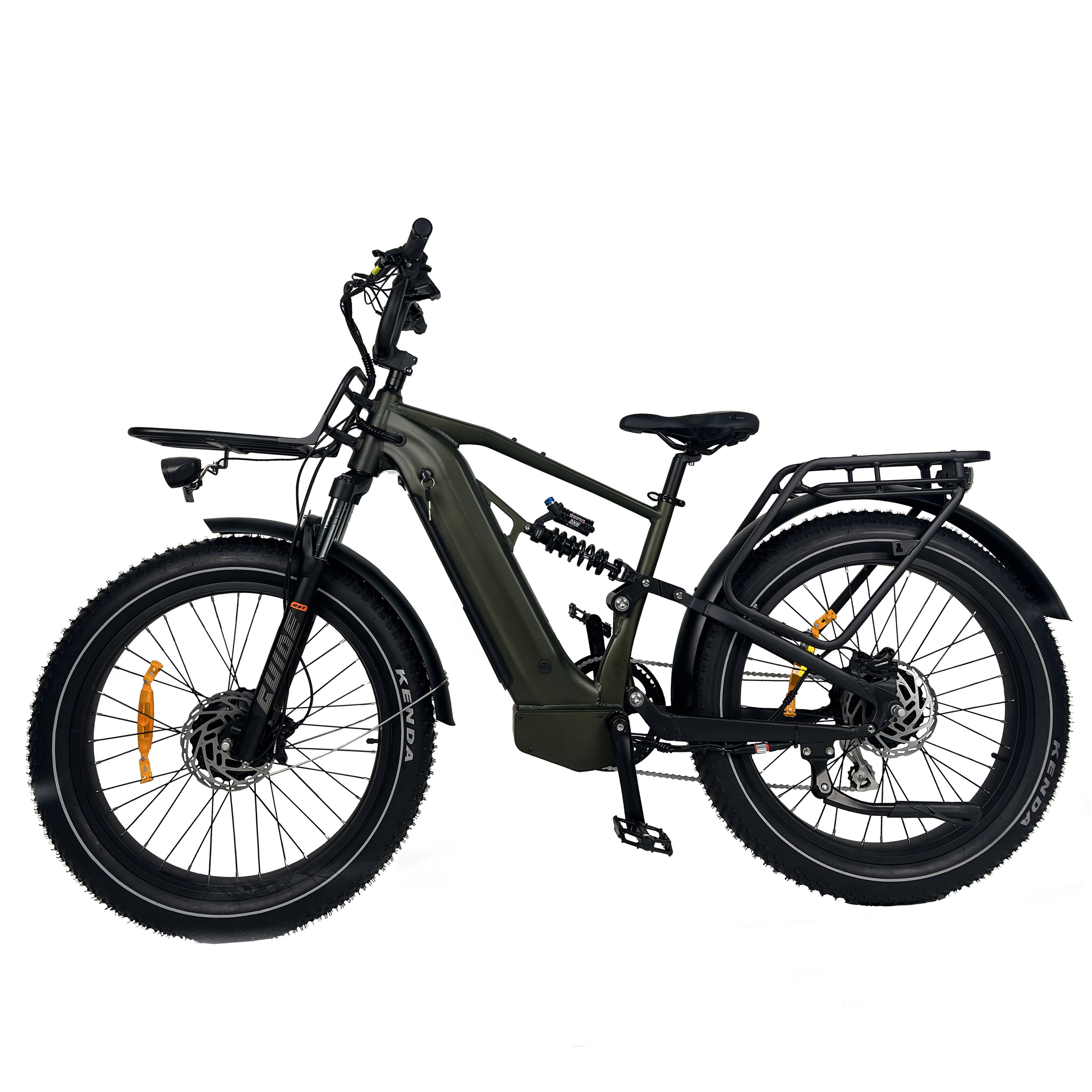 QUEENE/2024 NEW 48V 52V 750W 1000W 1500W full suspension ebike 26 inch double motor fat mountain Electric Bike electric adult