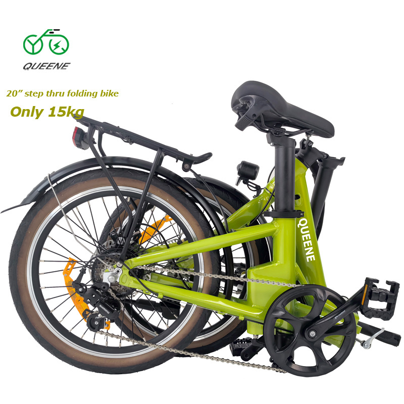 QUEENE 500W Euro e-Bike Folding Electric Adult Bike 250W Max Range 55Km 48V Voltage Off-Road City Use