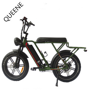 QUEENE/20 inch aluminum alloy 73 frame 2 seats 48V 1000w super electric bike fat