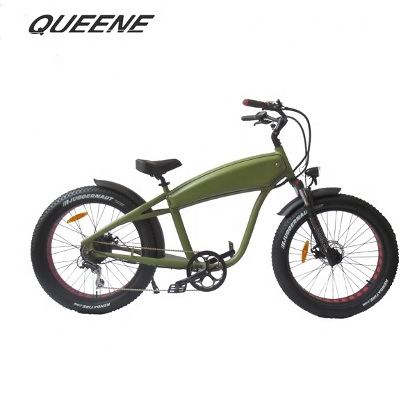 QUEENE/high quality fat tire electric beach cruiser bike e bicycle