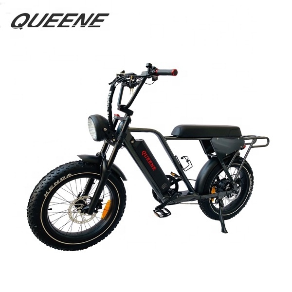 QUEENE/73 Ebike 750w Retro Chopper Fat Tire Electric Bicycles Electric bike