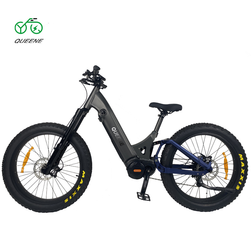 QUEENE Bafang Ultra 750W-1000W Electric Fat Tire Mountain Bike Aluminum Alloy Frame with Central Motor Integrated Battery