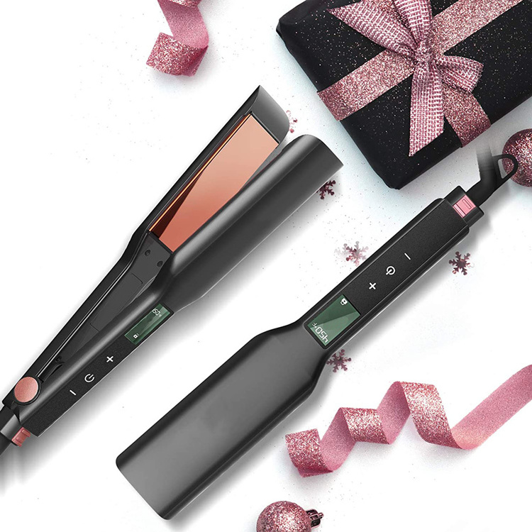 Professional Top Seller Hair Flat Iron Nano Titanium Salon Use Tourmaline Ceramic Coating Touch Screen Hair Straightener