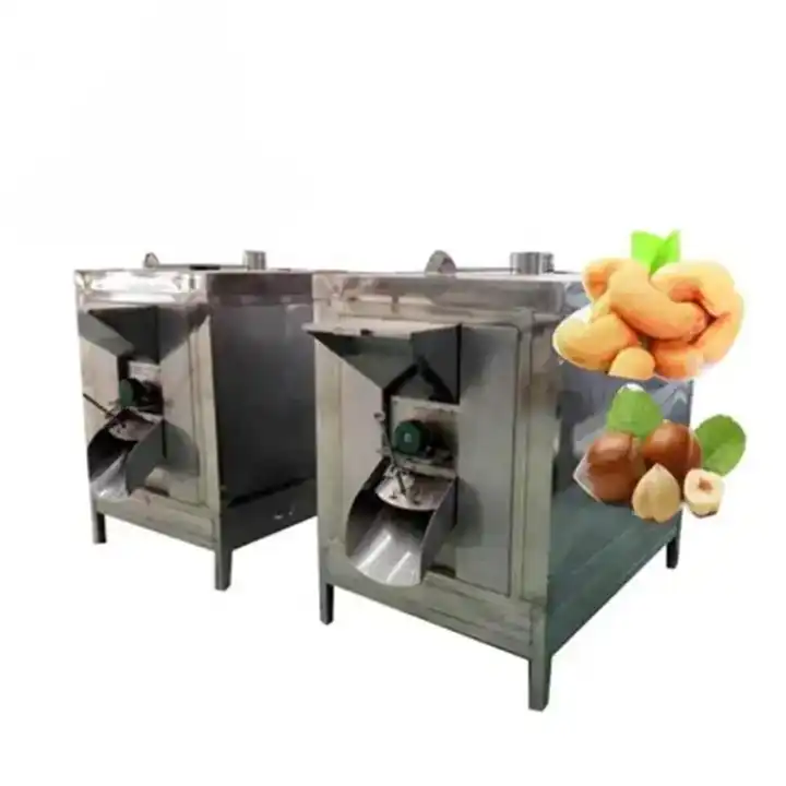 Automatic Malt Almond Sesame Grain Toasting Sunflower Seeds Cashew Cocoa Bean Chestnut Roaster Nut Peanut Roasting Machine Price