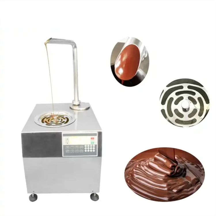 a table to put a chocolate tap machine 30kg chocolate tempering machine