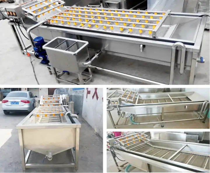 Bubble washing machine for large food processing plant / vegetable washing drying machine