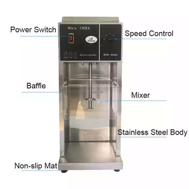 Hot factory direct frozen yogurt blending ice-cream-machine-swirl electric 5l ice cream blender mixer machine on sale