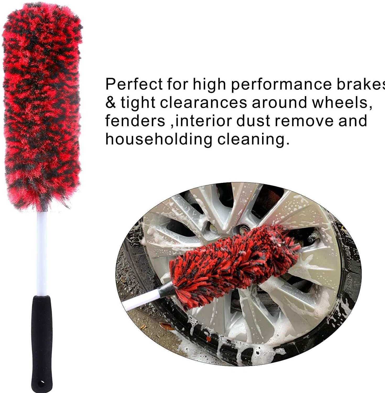 Wheel Woolies, Soft bristle Wheel Cleaning Brush for Truck,Car, SUV, Homemotor cleaning