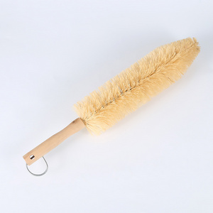 17inch Large Tampico Car Wheel Spoke Brush With Wooden Handle