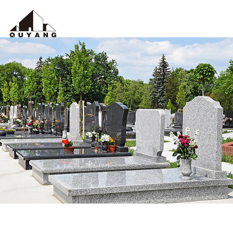 QUYANG Popular Design European American Style Granite Tombstone And Monuments Stone Gravestone Wholesale