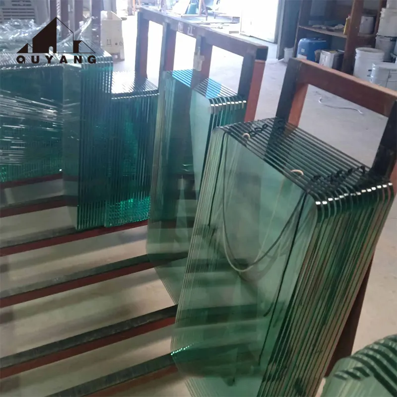 QUYANG Large Format Safety Low Iron Building Toughened Glass 8mm 10 mm 12mm Tempered Glass Window and Doors