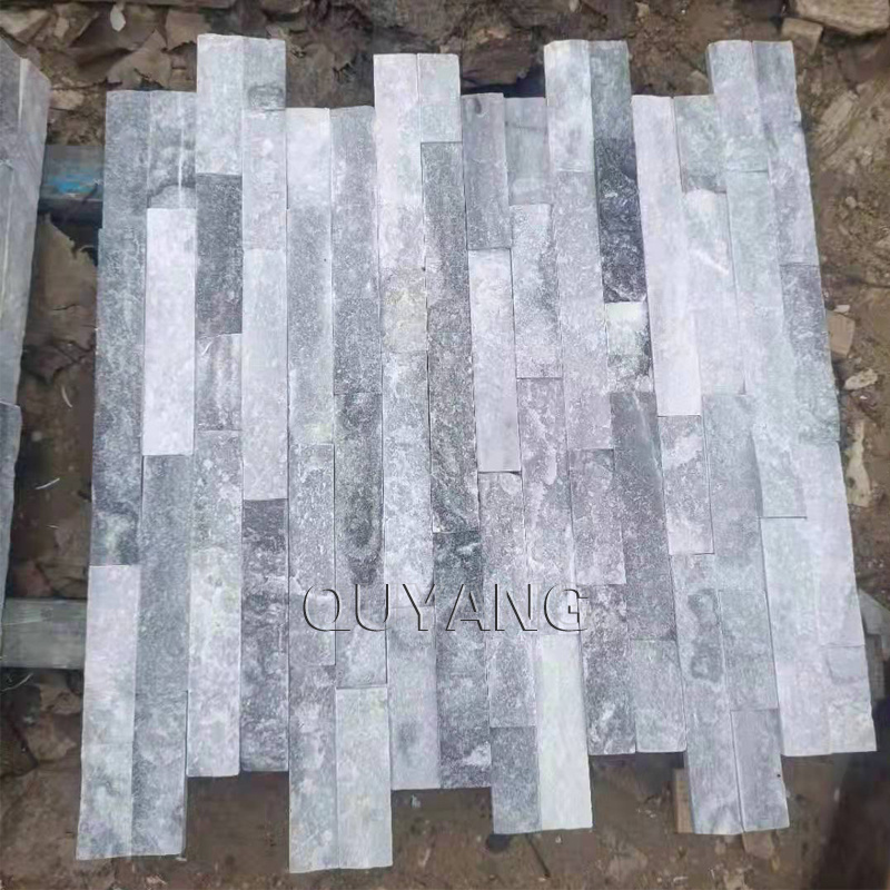 QUYANG European House Decor Exterior Slate Cladding Stone Wall Tile Natural Culture Stone Marble Slab Panel