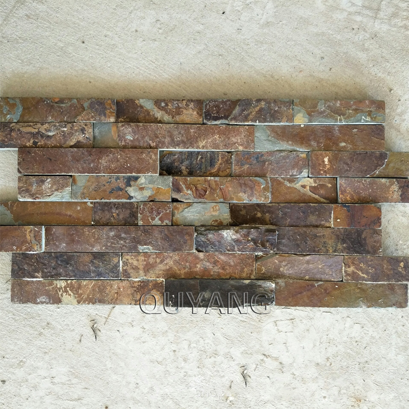 QUYANG Wholesale House Exterior Slate Wall Panels Granite Slabs Natural Stone Tiles Wall Cladding