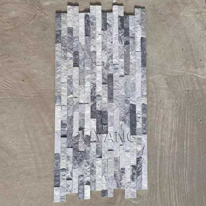 QUYANG European House Decor Exterior Slate Cladding Stone Wall Tile Natural Culture Stone Marble Slab Panel