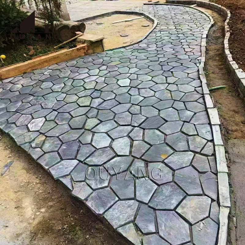 QUYANG Garden Road Decoration Outdoor Cheap Driveway Natural Paving Stone Garden Granite Paver Stone