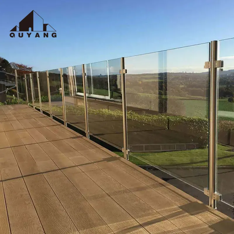 QUYANG Safety 3+3 4+4 5+5 Wholesale Cheap Pvb Laminated Glass Flat Glass Stair Railing Laminated Clear Tempered Laminated Glass