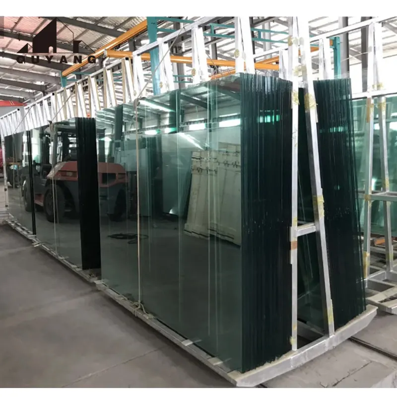 QUYANG Large Format Safety Low Iron Building Toughened Glass 8mm 10 mm 12mm Tempered Glass Window and Doors