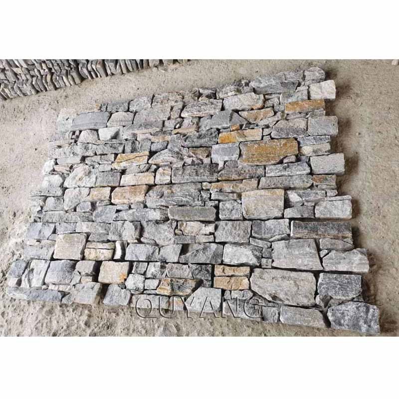 QUYANG Wholesale House Exterior Slate Wall Panels Granite Slabs Natural Stone Tiles Wall Cladding