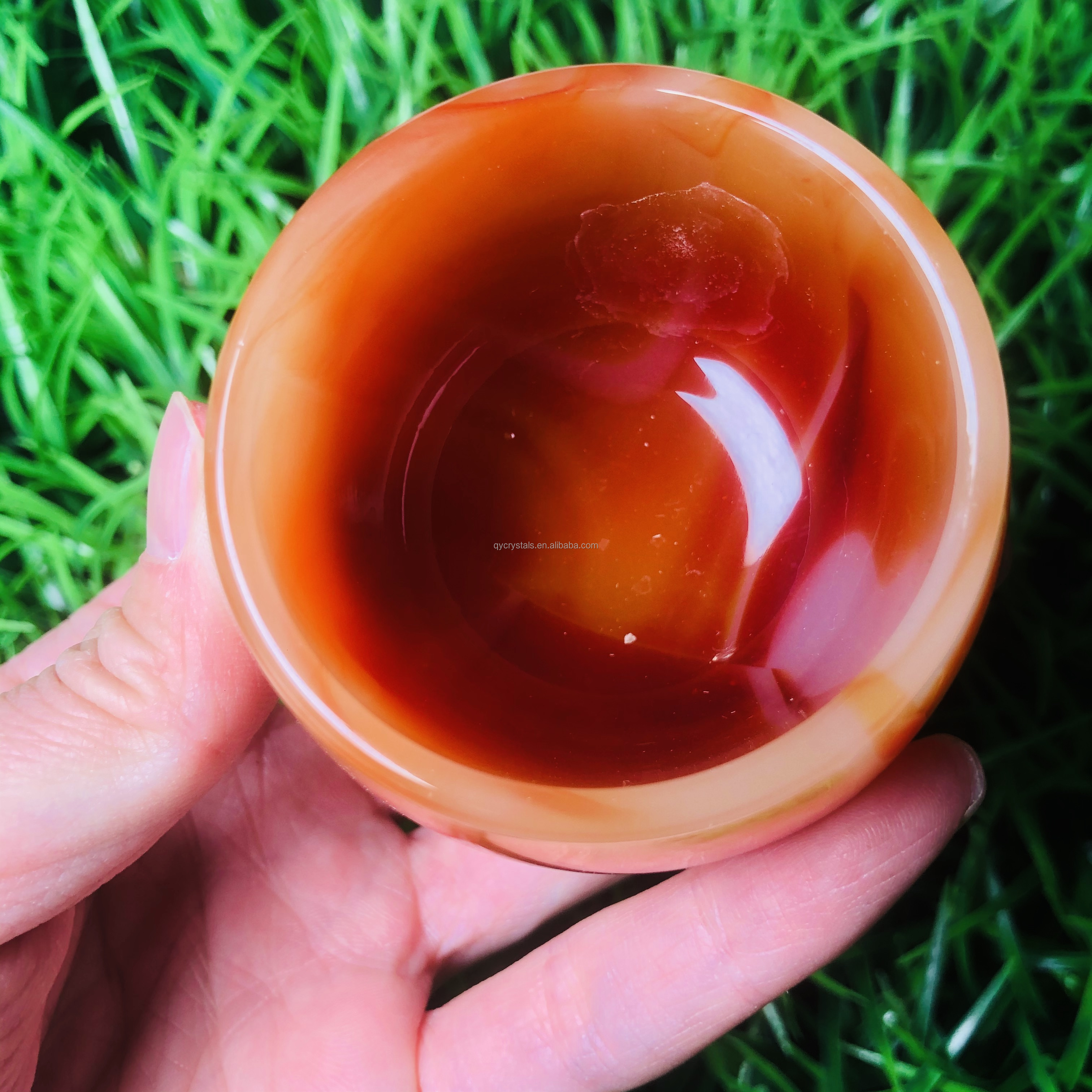 Natural red agate cup healing crystal tea cups gemstone bowl rose quartz cups crystal crafts for souvenir