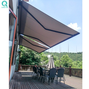 QINGYING retractable outdoor sunshade rainproof terrace awning