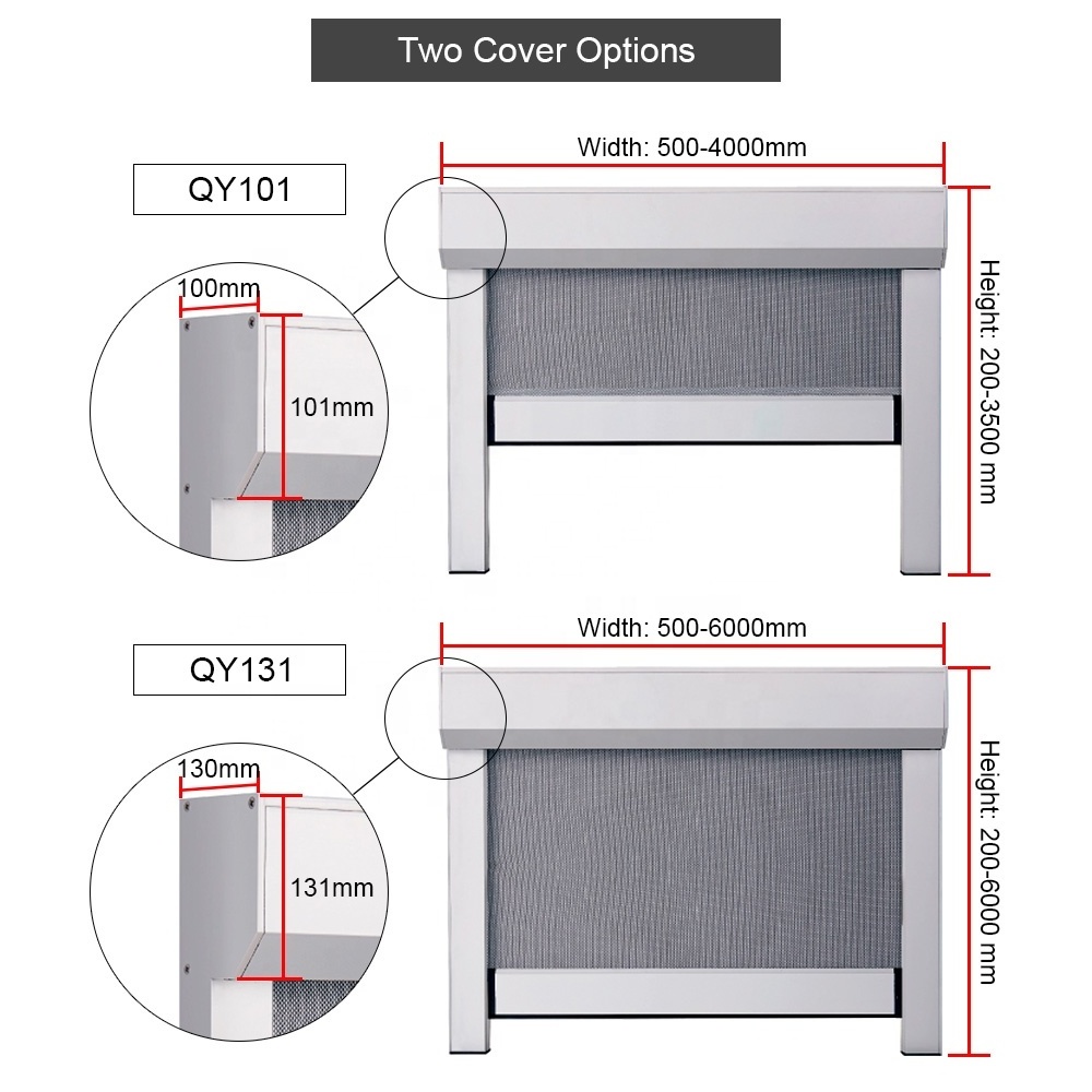 Outdoor Blinds Automatic Smart Waterproof Aluminum Roof Pergola Curtain Motorized Zip Track Zipper Roller Blinds